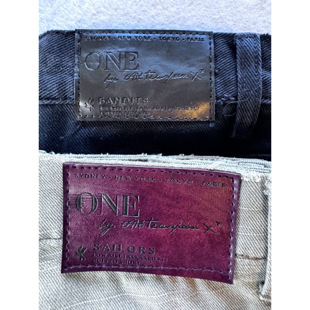2 pair One Teaspoon Shorts Sm 27 Denim Distressed Bandits Sailor Cut Off *READ* - Picture 16 of 16